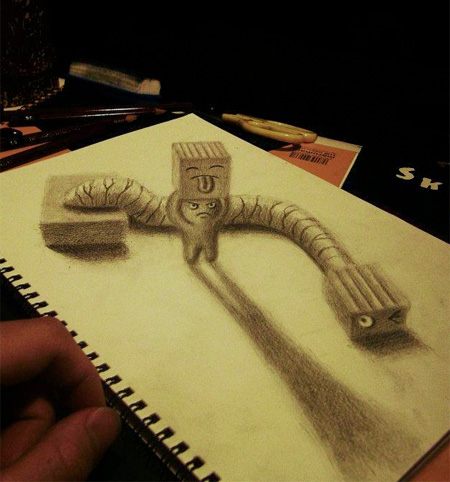 3D Pencil Art by Nagai Hideyuki