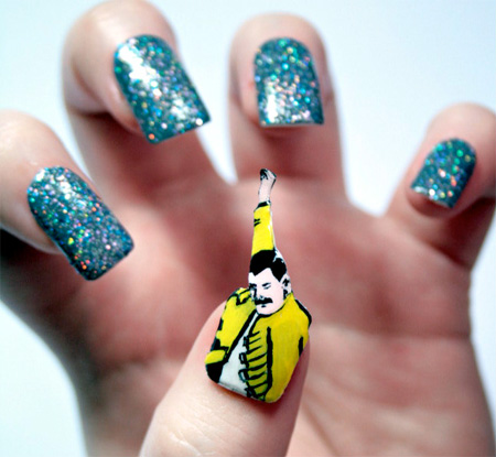 Freddie Mercury Nails