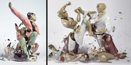 Shattering Porcelain Figurines