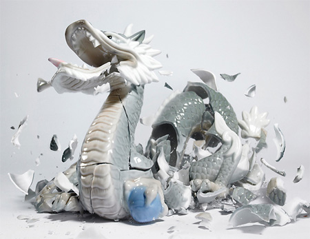 Shattered Porcelain Figurine