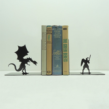 Dragon and Knight Bookends