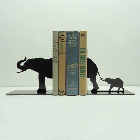 Elephant Family Bookends