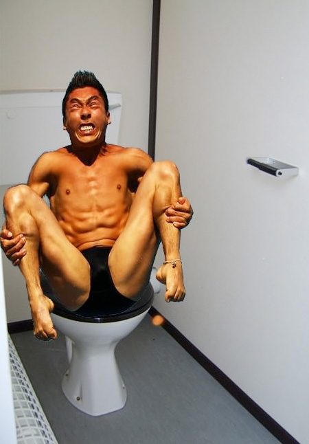 Olympic Diver on the Toilet