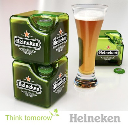 Square Heineken Bottle