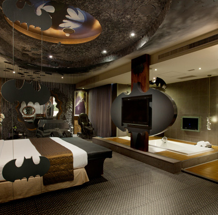 Batman Cave Hotel Room in Taiwan