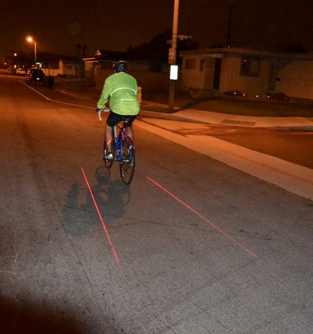 ETOPSTECH Laser Lane Bicycle Tail Light with Virtual Bike Lane 