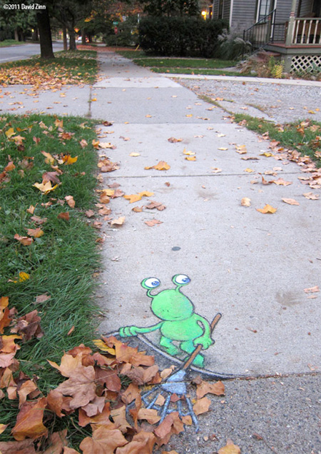 Chalk Drawing by David Zinn