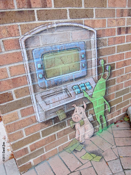 Chalk Street Art by David Zinn