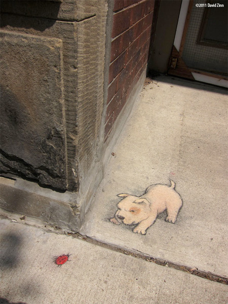 Sidewalk Art by David Zinn