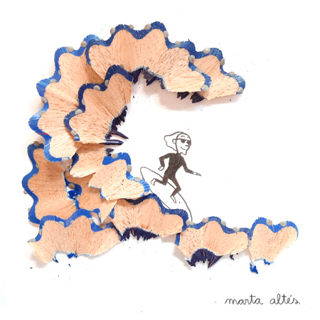 Pencil Shaving Art by Marta Altes