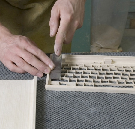 Computer Keyboard Made of Wood