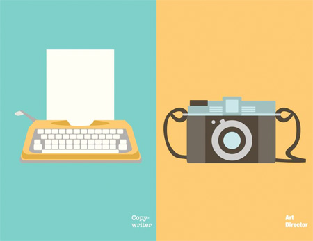 Copywriter vs Art Director Illustrations