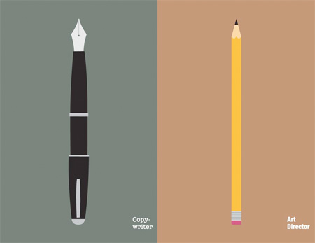 Copywriter vs Art Director Illustration