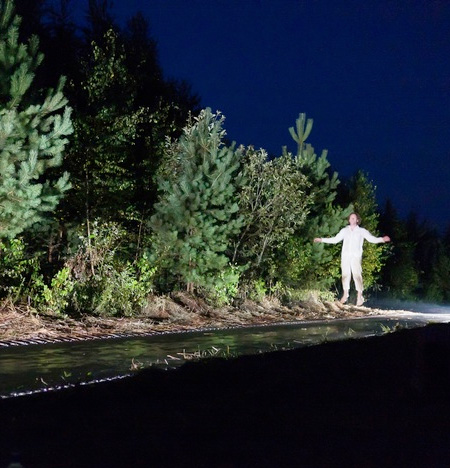 Trampoline in the Forest