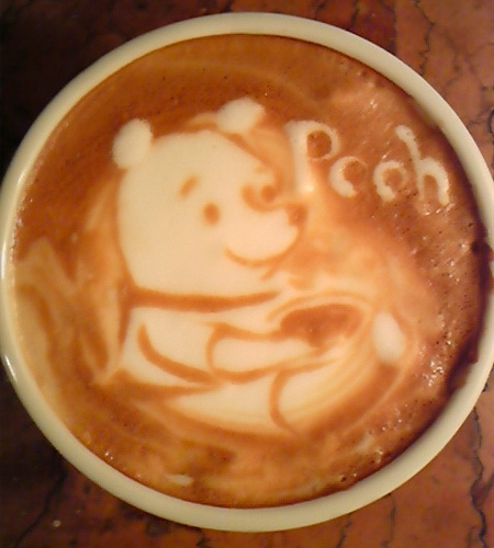 Winnie the Pooh Coffee Art