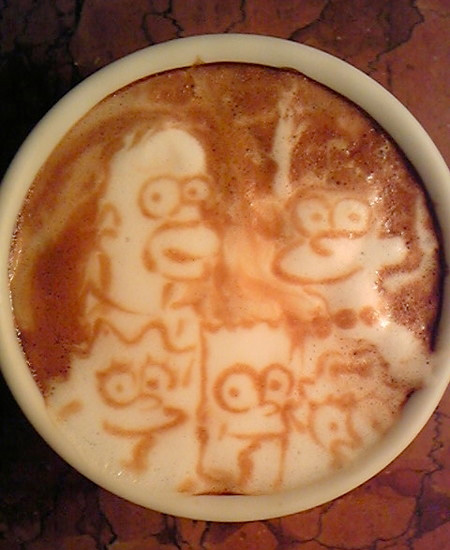 Simpsons Coffee Art
