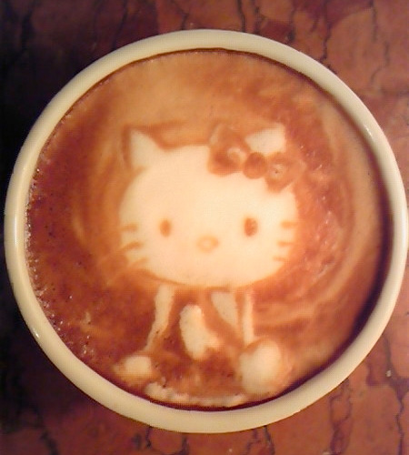 Hello Kitty Coffee Art