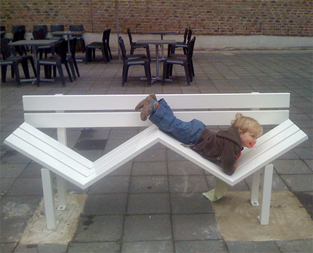 Modified Social Benches by Jeppe Hein