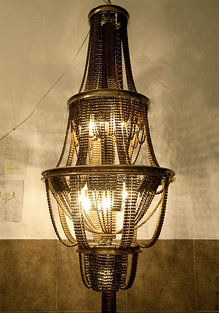 Chandelier Made of Bicycle Chains