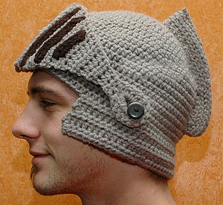 Crocheted Knight Helmet