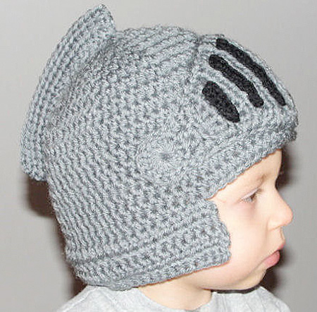 Knitted Knight Helmet Hat