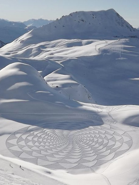 Snow Drawing by Simon Beck