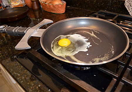 Frypan with Sword Handle