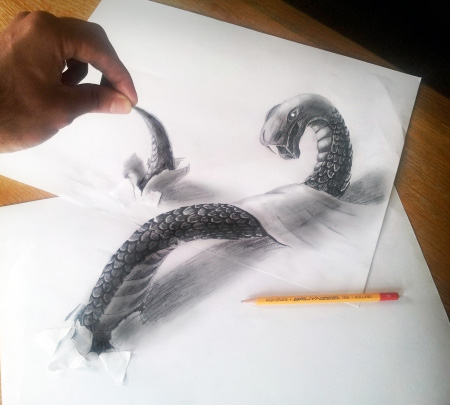 3D Illusion Drawings by Ramon Bruin