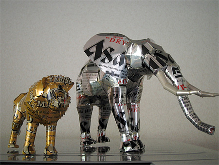 Beer Cans Sculpture