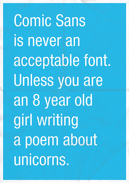 Comic Sans Poster