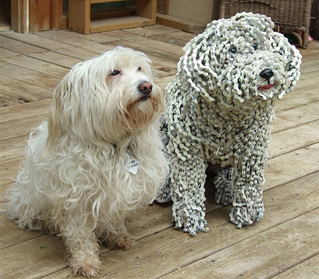 Dog Made of Bicycle Parts