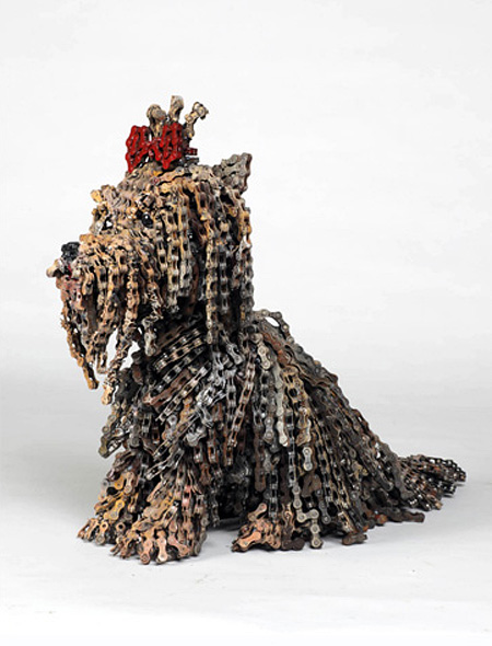 Dogs Made of Bicycle Parts