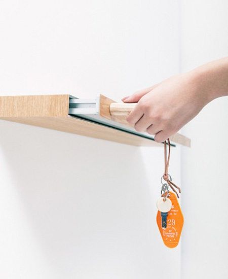 Shelf with Hidden Drawer