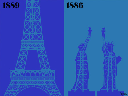 Paris versus New York by Vahram Muratyan