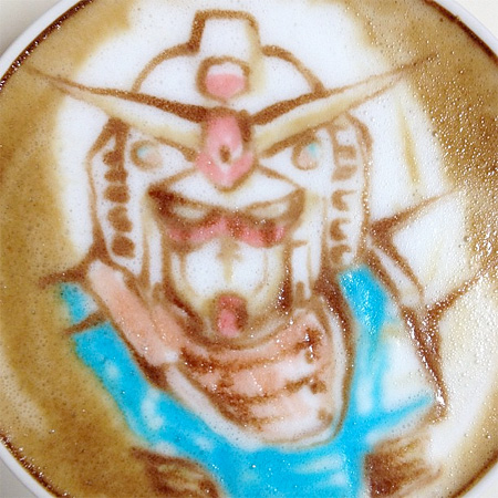 Gundam Latte Art