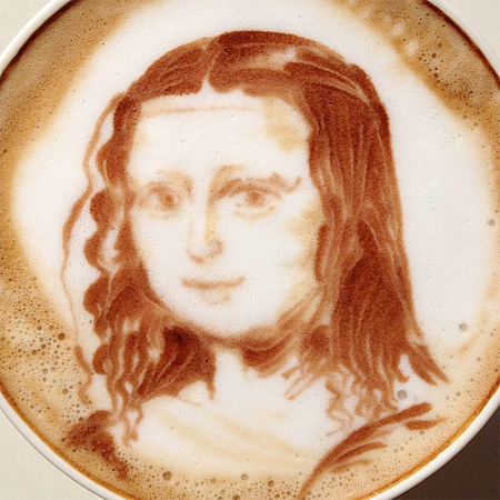 Mona Lisa Latte Art