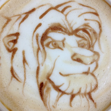 Lion King Latte Art