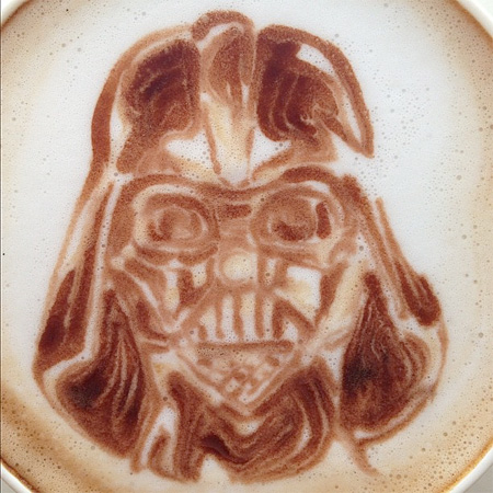 Darth Vader Latte Art