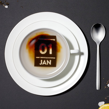 Calendar Made Out of Tea