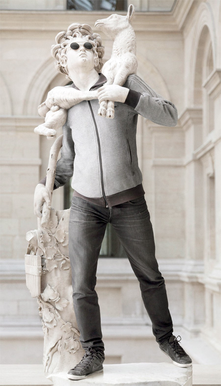 Statues Dressed in Hipster Clothes