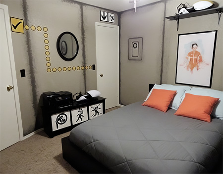 Portal Themed Bedroom