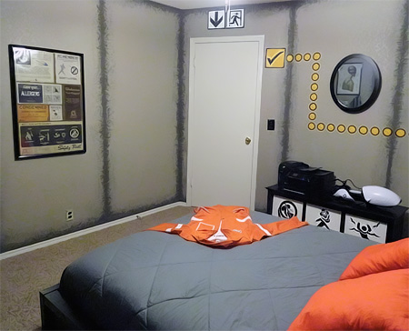 Portal Inspired Bedroom