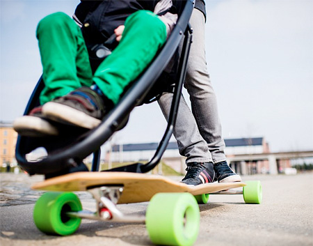 Skateboard Baby Stroller