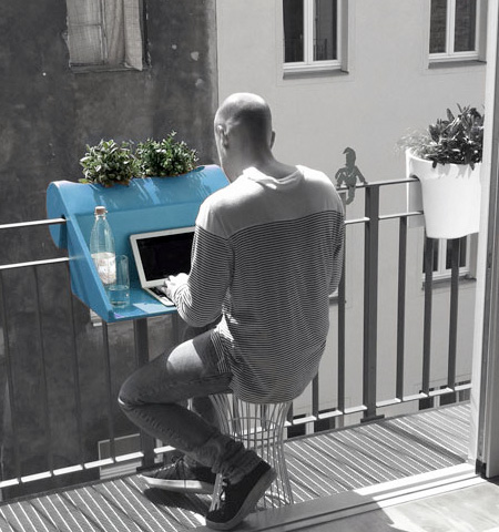 Balcony Railing Workstation