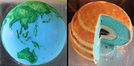 Earth and Jupiter Cakes