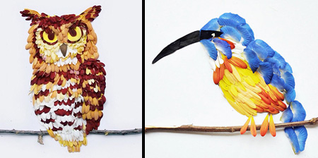 Birds Made of Flowers