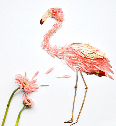 Birds Made of Petals