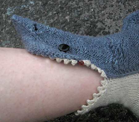 Knitted Shark Socks