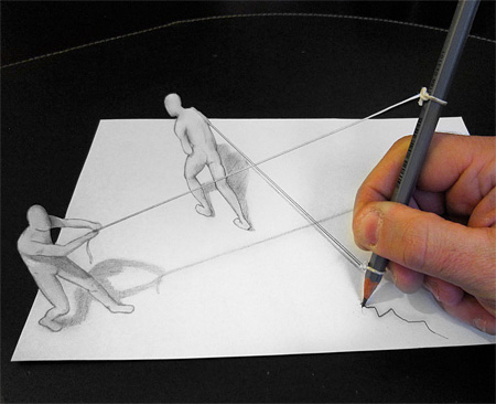 Anamorphic Drawings by Alessandro Diddi