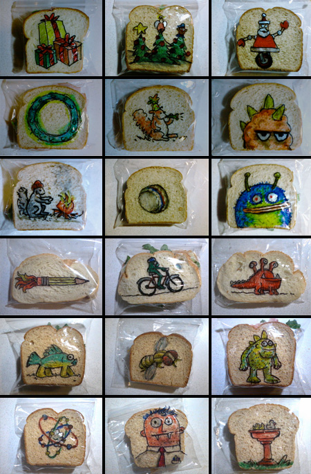 Sandwich Bag Art by David Laferriere